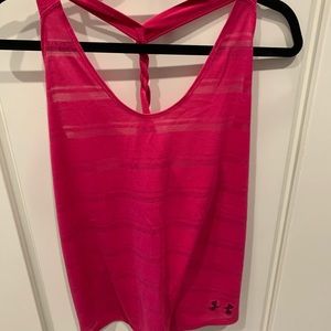 Pink under armour tank top